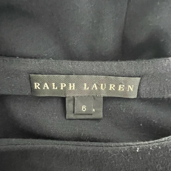 Ralph Lauren Black Label Classic BlackSheath Dress Size 6 - Picture 10 of 12